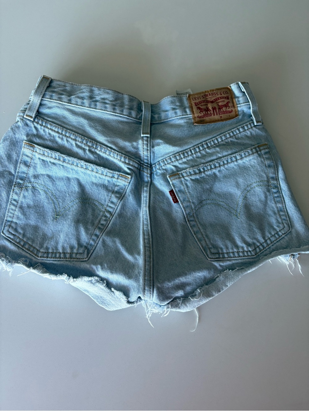 Levi's Light Wash Denim Cutoff Shorts